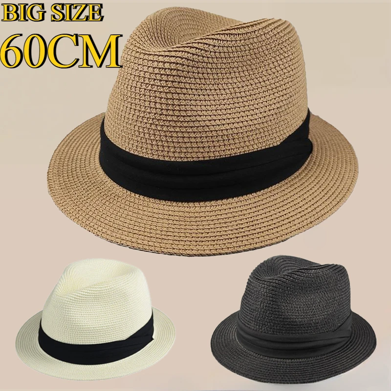 Bucket Hat Straw - Nieuwe Big Size Smalle Rand 4