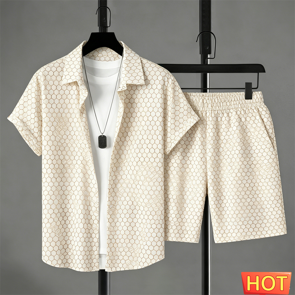 Shirt Camp Collar - Zomeroutfits Heren Shirt Set Gradient Leisure