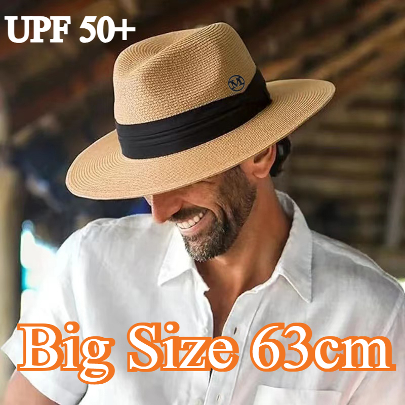 Bucket Hat Straw - Grote maat XL 63cm Reishoed Panama