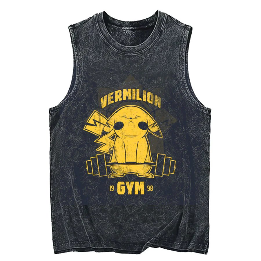 2026 Pokemon Pikachu Acid Wash - Tank Top Muscle recensie en prijs