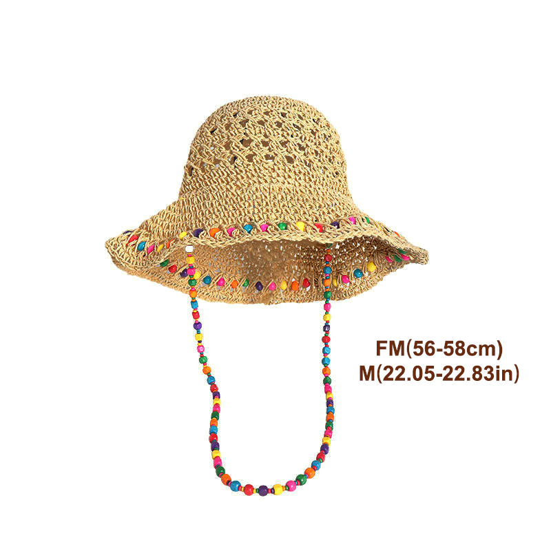 Retro veelzijdige holle grote  - Bucket Hat Straw recensie en prijs